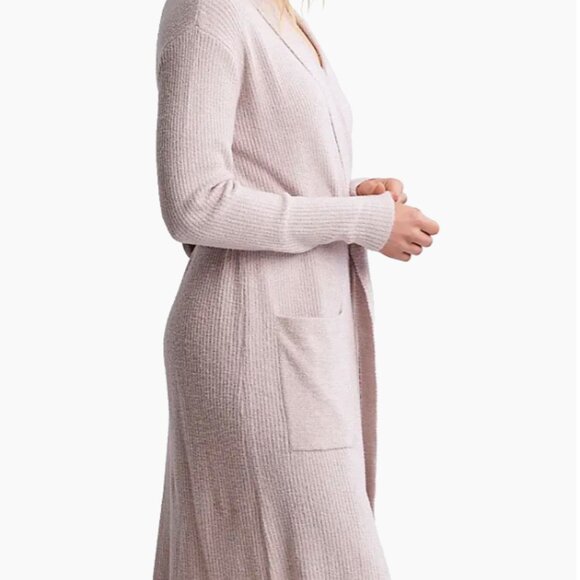 BAREFOOT DREAMS CozyChic Lite Rib-Knit Robe in Faded Rose Pearl (XL) $128 MSRP - Picture 2 of 4